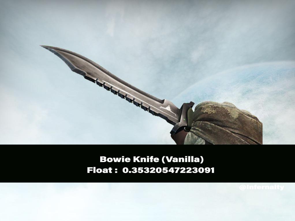 Bowie Knife Vanilla CSGO SKINS KNIVES, Video Gaming, Gaming Accessories ...