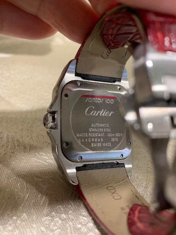 Cartier santos hotsell 100 100m 330ft