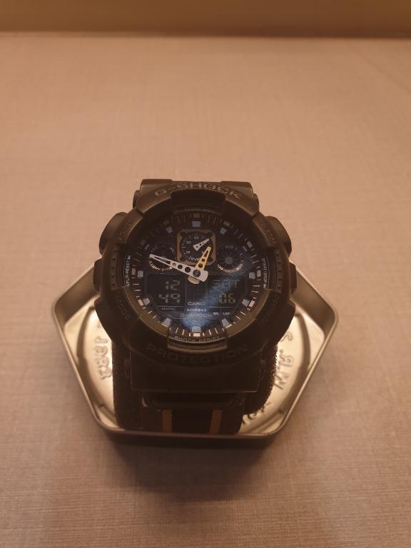 Casio G Shock GA100MC Military Cloth Men s Fashion Watches