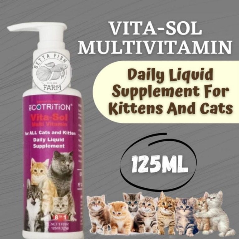 Cat Vitamin Vita Sol Multi Vitamin For Kittens u0026 Cats - Ecotrition 