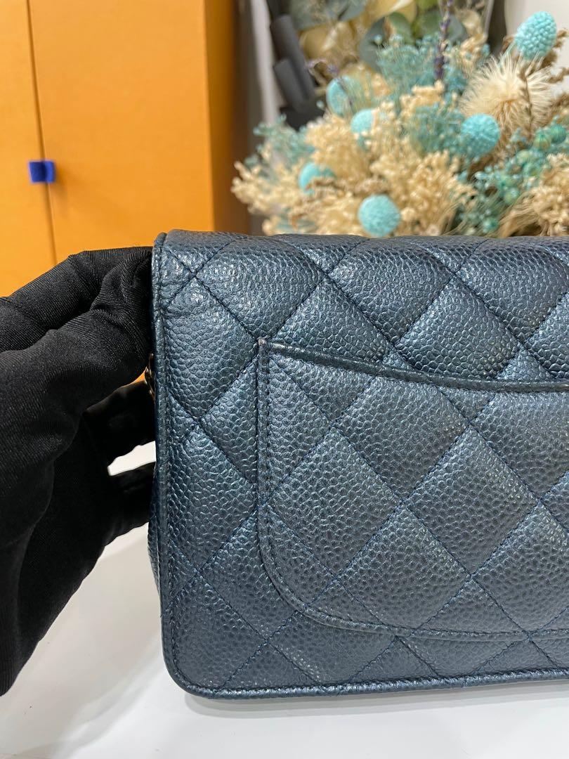 Chanel Square WOC Iridescent Petrol Blue 18S⁣ – Coco Approved Studio