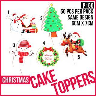 Christmas Cake Toppers Party Needs