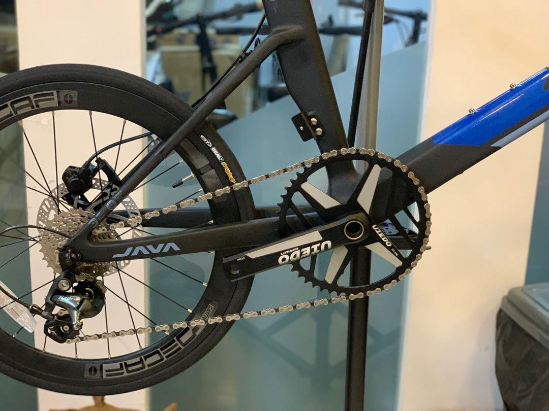 Custom build and conversion Java Aria (Category: Parts & Accessories) located in Singapore. Submitted by autumn_angel_sports_pte_ltd (Listing ID 1125299655, Image 4). Description: We provide custom build , upgrading and conversion for Java aria, Java Mini Velo! Groupset , wheelset and hydraulic brake Item quoted is labour for upgrading of parts .