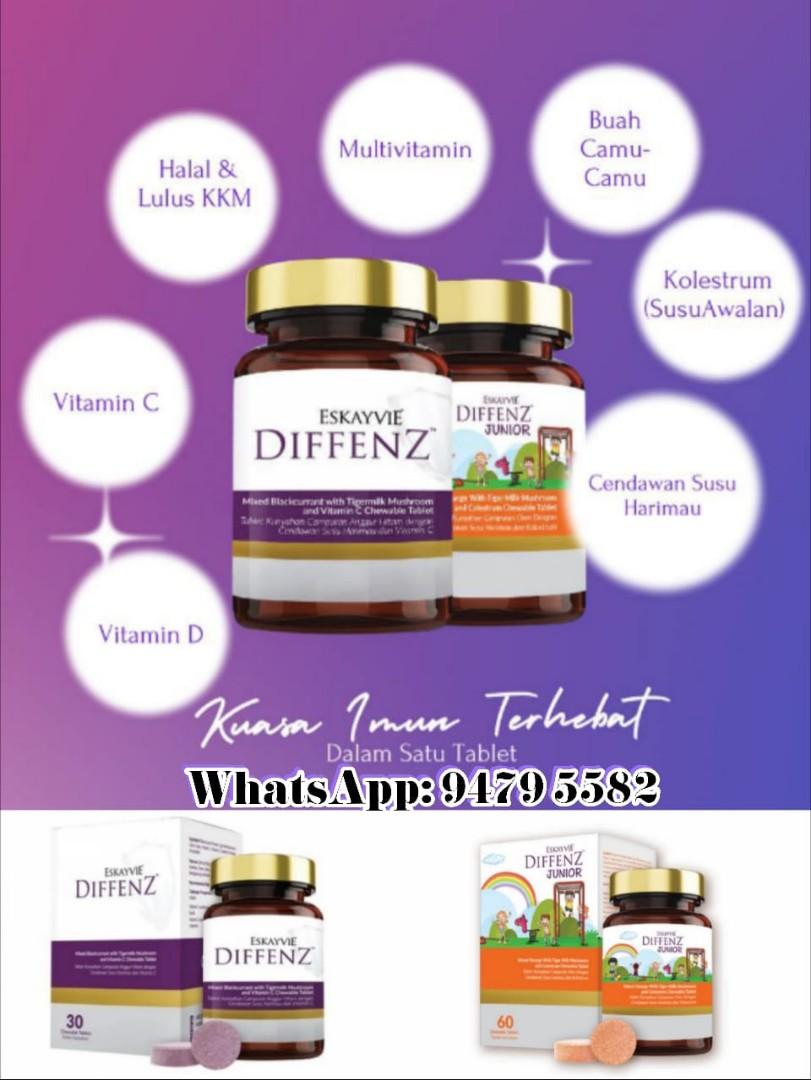 Diffenz and Diffenz Junior (Category: Vitamins & Supplements) located in Singapore. Submitted by halimboncet (Listing ID 1126843337, Image 1). Description: Selling this Vitamin for adults and kids...its for immune system.. selling at $25/btl with $5 delivery or $50 for 2btls with free delivery...