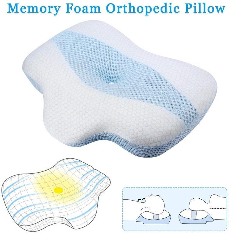 Famooklan Ergonomic Memory Foam Pillow Contour Orthopedic Pillow Deep