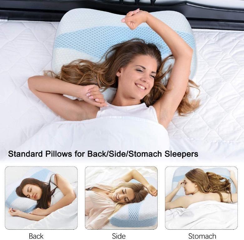 Famooklan Ergonomic Memory Foam Pillow Contour Orthopedic Pillow Deep