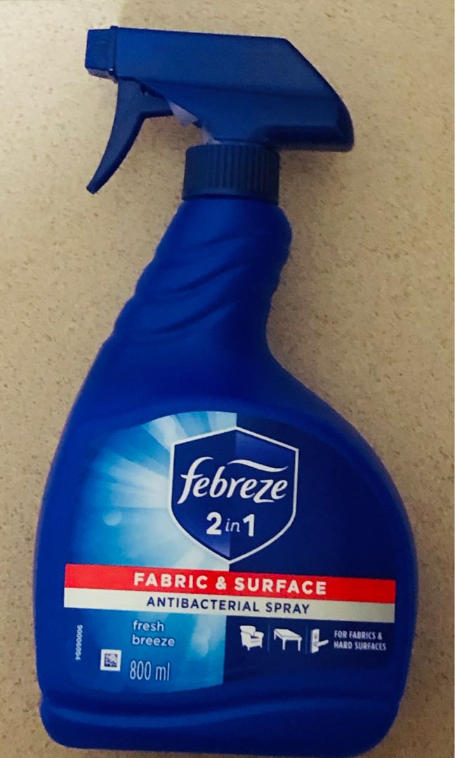 Febreze 2in1 Antibacterial Disinfectant Fresh Breeze 800ml, Furniture & Home Living, Cleaning