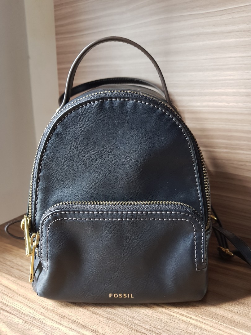 fossil black backpack