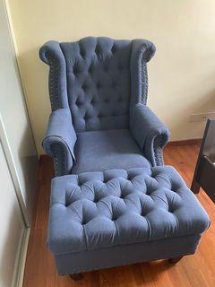 Comfy Arm Chair single sofa with ottoman