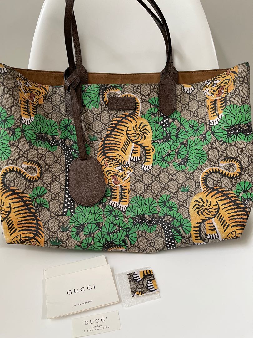 Gucci Bengal Tiger Tote Bag Fesyen Wanita Tas Dompet di Carousell