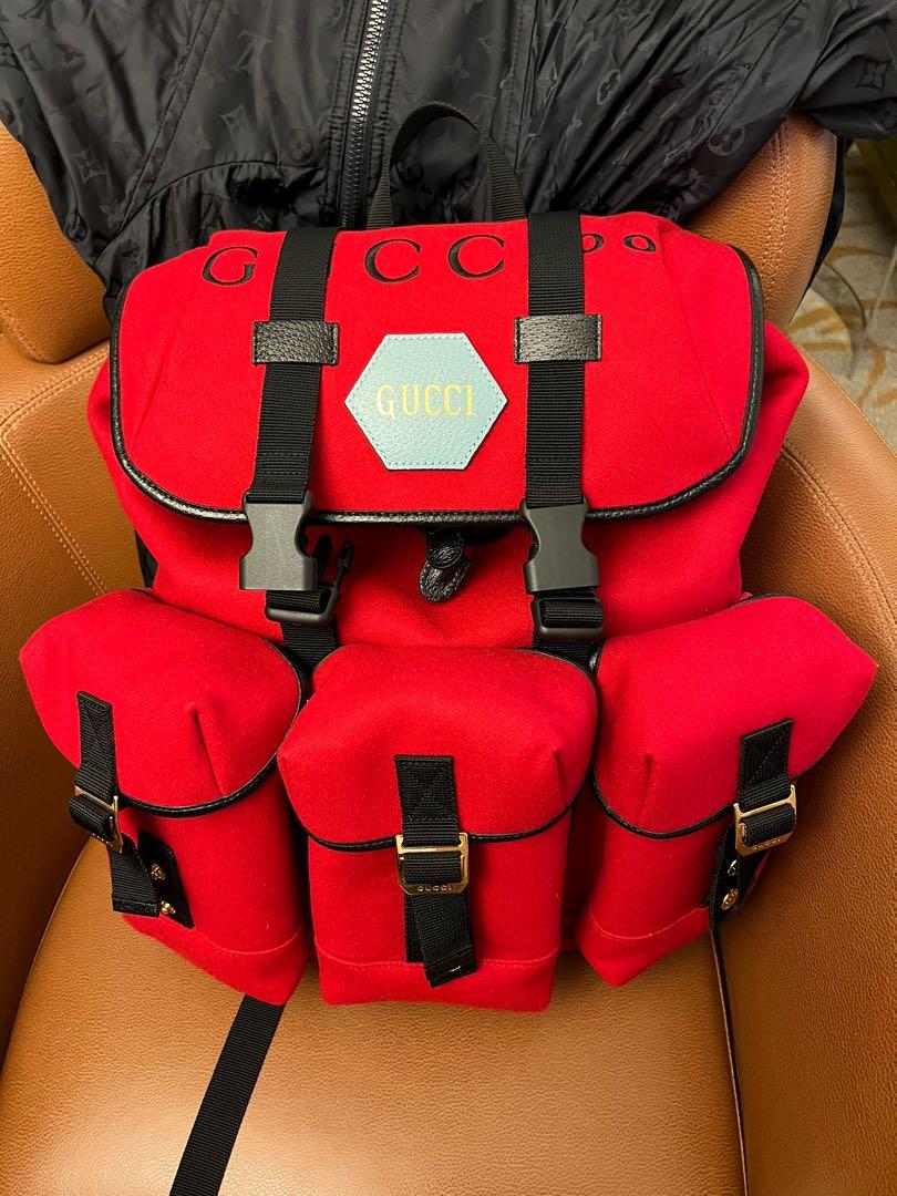 All red gucci sale backpack