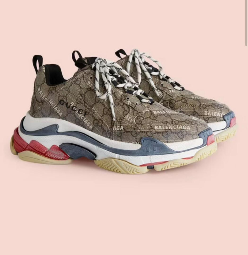 Gucci X balenciaga Triple S Men s Fashion Footwear Sneakers on Carousell