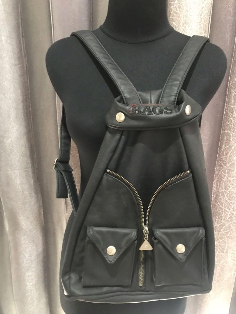 guess backpack leather