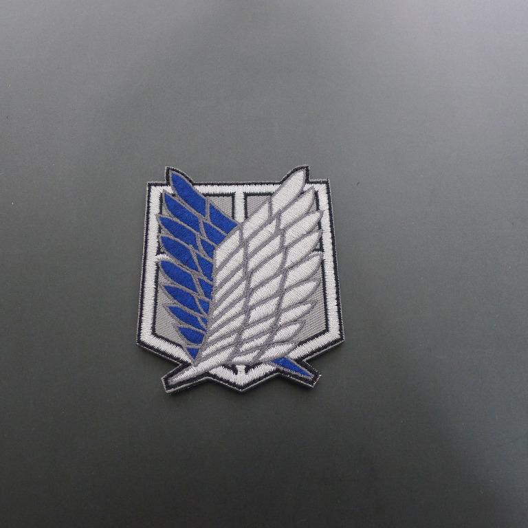 Gundam and attack on titan anime insignia velcro patch for bags