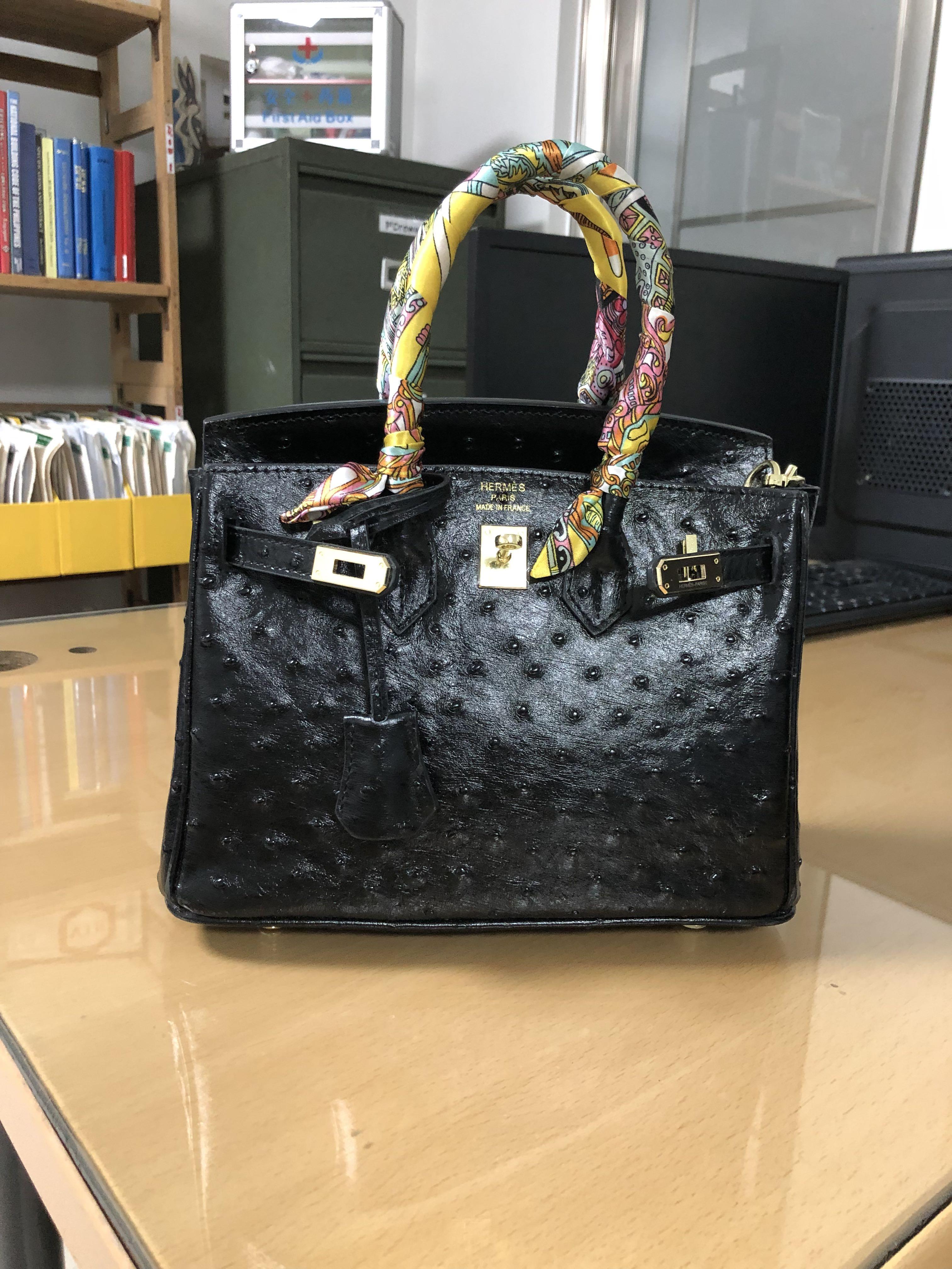 hermes ostrich leather