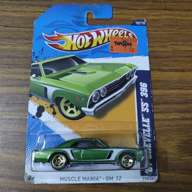Hot wheels 67 chevelle ss top 396 price