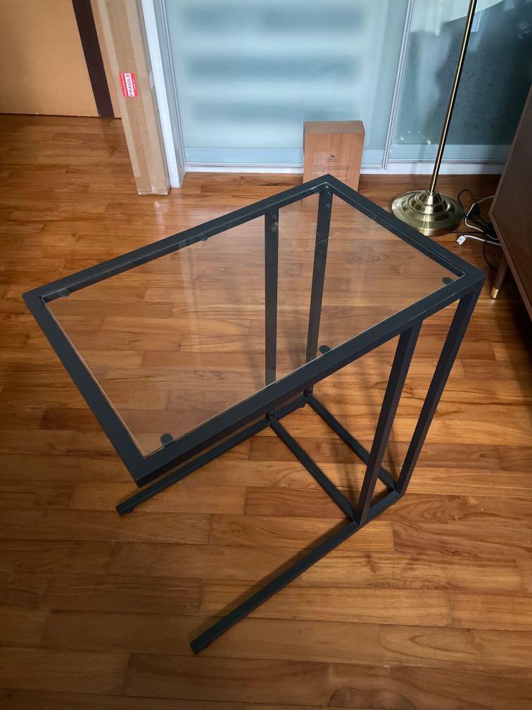 Ikea Vittsjo Glass Laptop Table/ Side Table, Furniture & Home Living