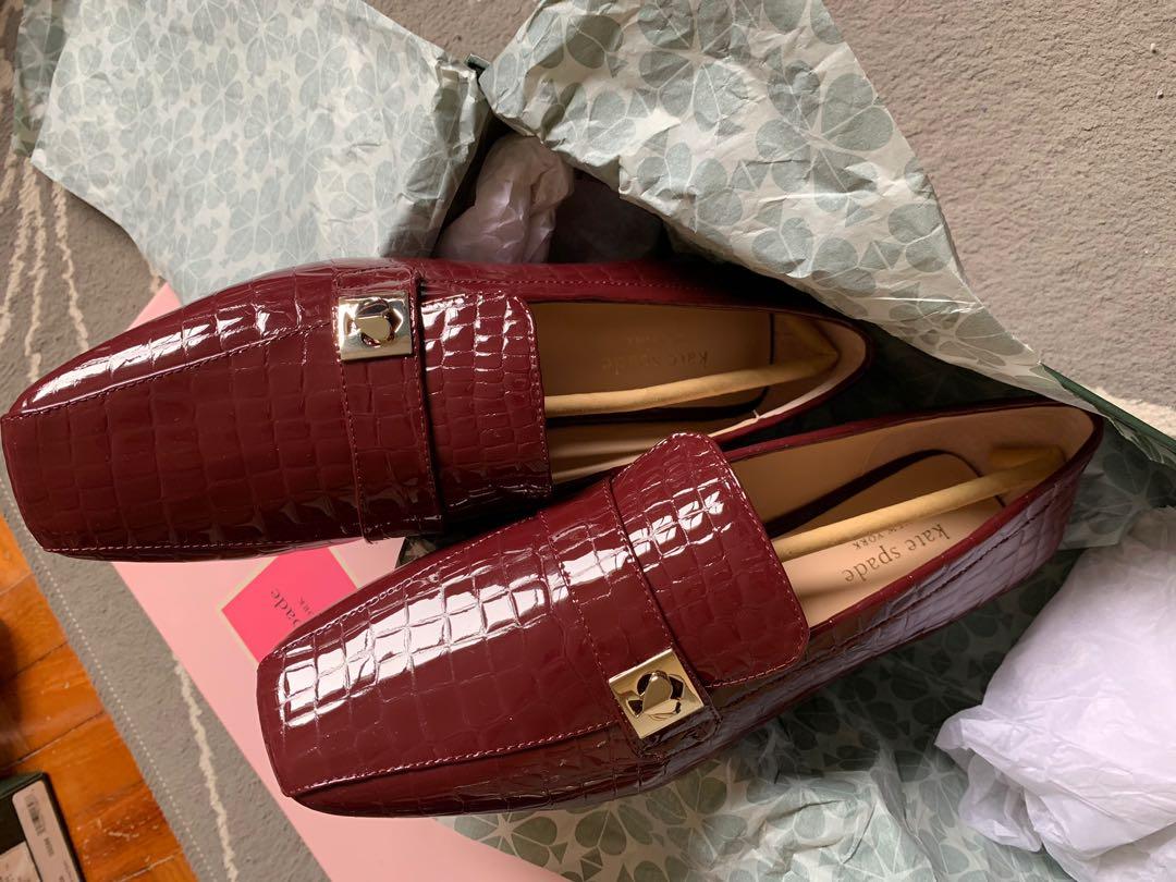 Kate Spade leather loafers, Women's Fashion, Footwear, Loafers on Carousell
