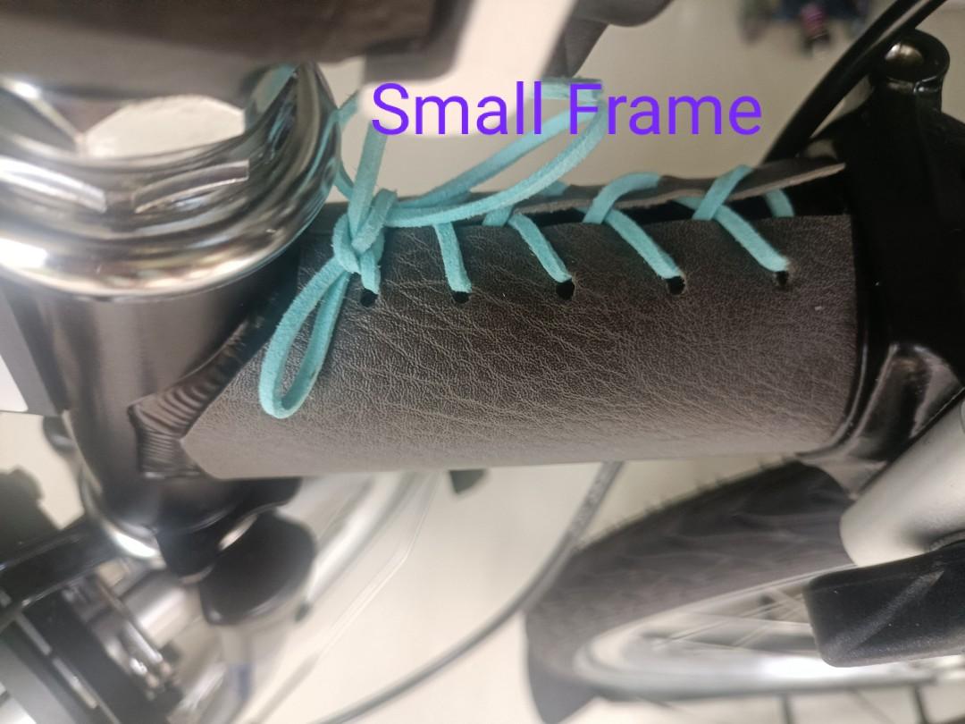 Leather frame protector frame and stem. Brompton/ pikes/ camp royal