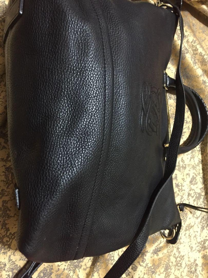 Louis Quatorze two way black leather, Luxury, Bags & Wallets on Carousell