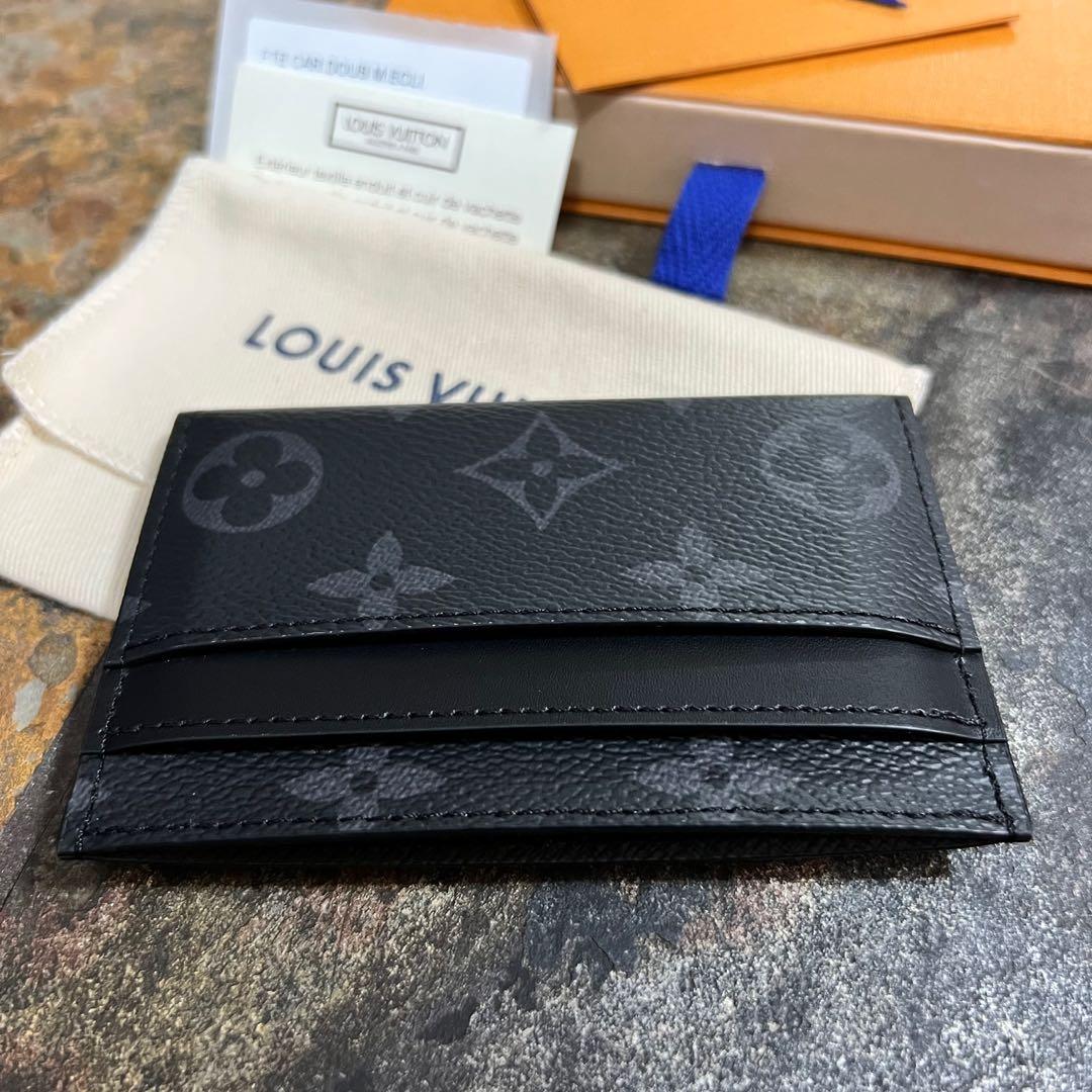 Louis Vuitton Monogram Eclipse Double Card Holder w/ Box & Receipt – Oliver  Jewellery
