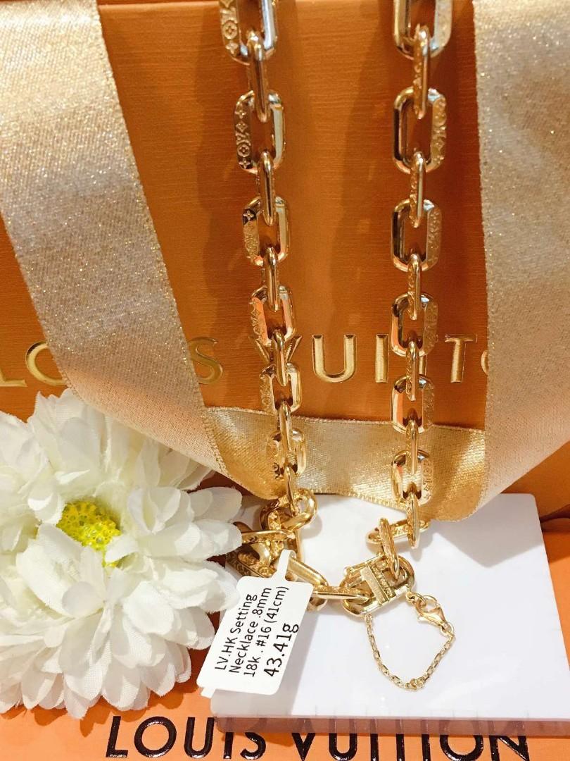 Louis Vuitton LV Edge Cadenas Necklace (SHF-asaWvT) – LuxeDH