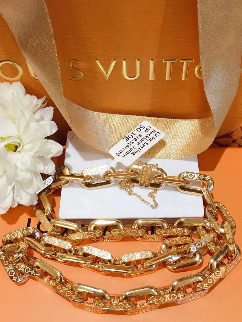 Louis Vuitton LV Edge Cadenas Necklace (SHF-asaWvT) – LuxeDH