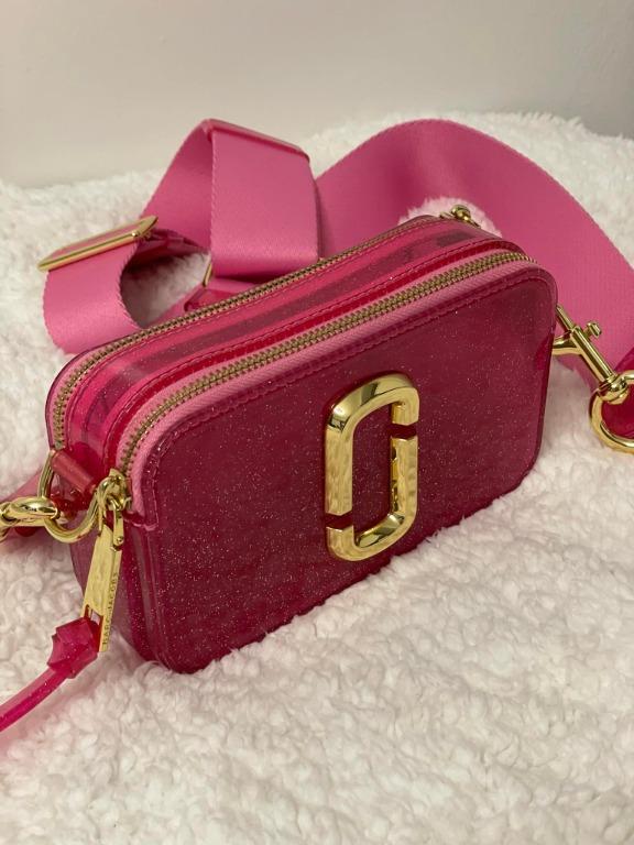 Marc Jacobs Jelly Glitter Snapshot Camera Bag in Pink