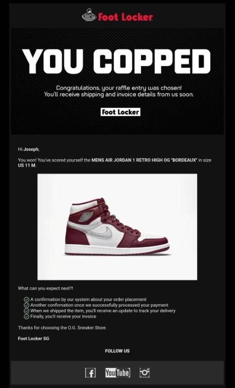 MENS AIR JORDAN 1 RETRO HIGH OG BORDEAUX Size 11.0 US M Men s