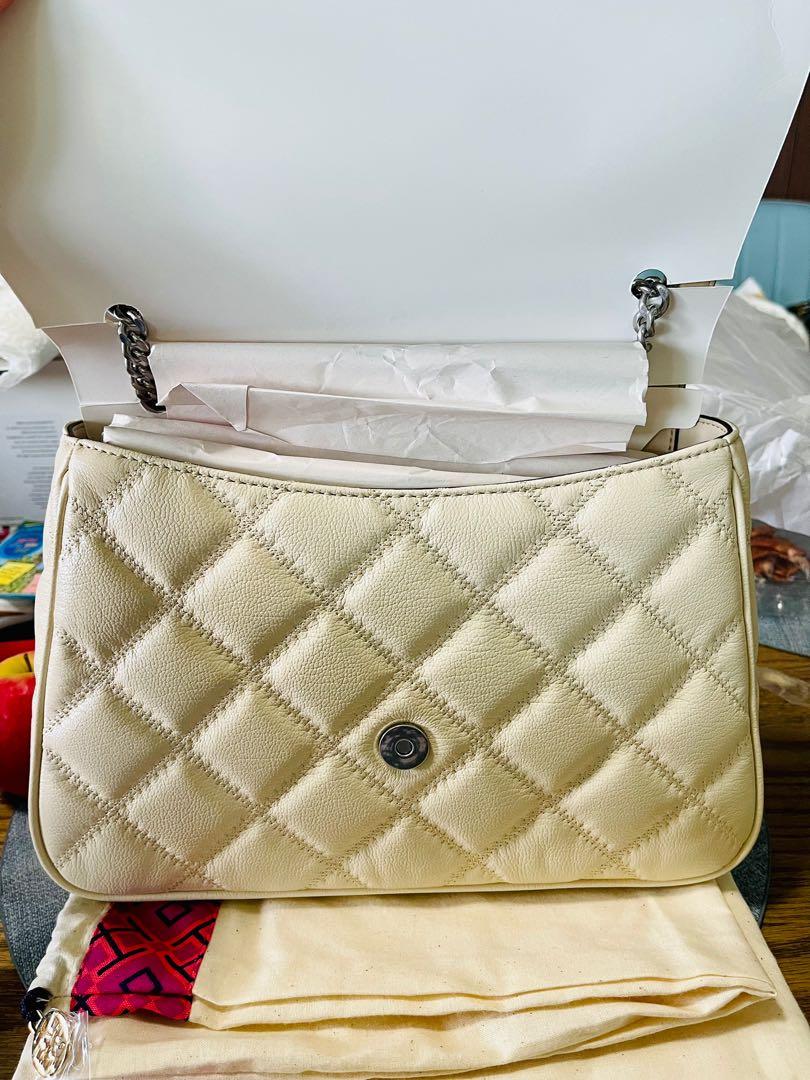 Final price! Brand new with tag and packaging Tory Burch Willa distressed  leather shoulder bag - cream, Women's Fashion, Bags & Wallets, Shoulder  Bags on Carousell