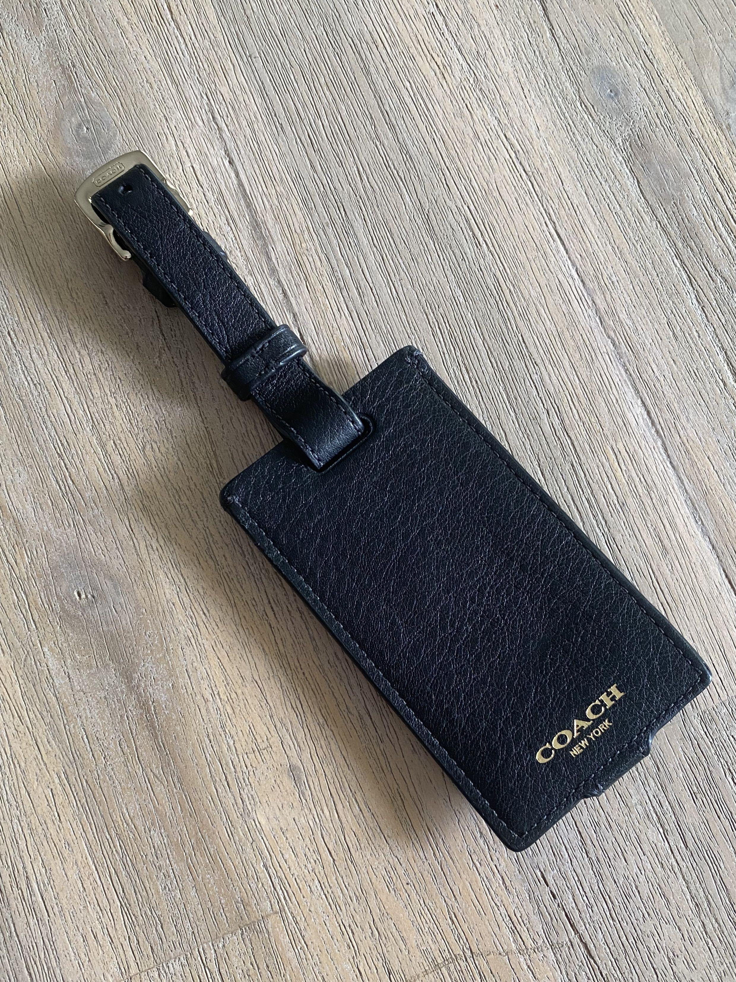 Coach leather luggage tags outlet