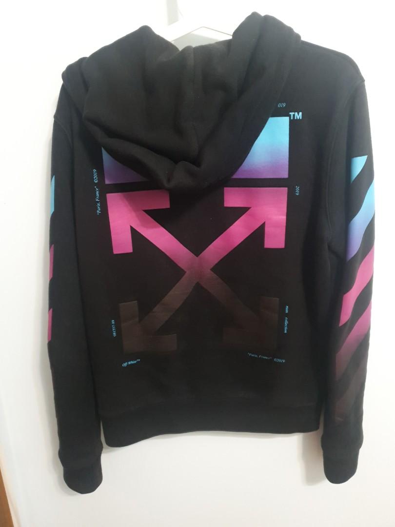 Off white gradient hoodie white hot sale