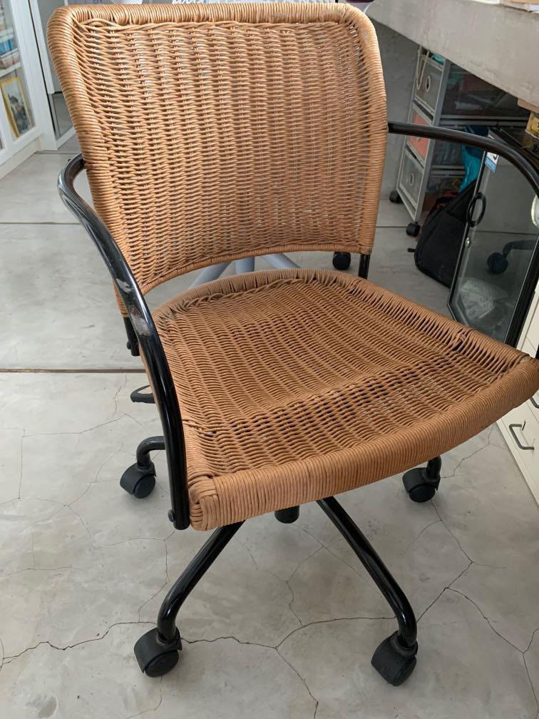 Cane revolving chair store