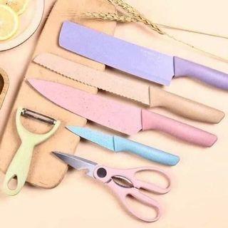 Pastel color knife set