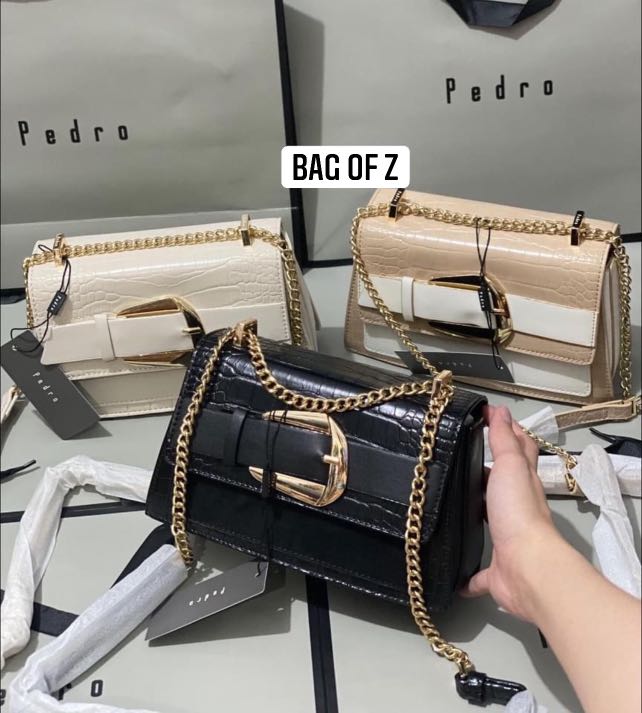 Pedro Buckled Croc Effect Shoulder Sling bag