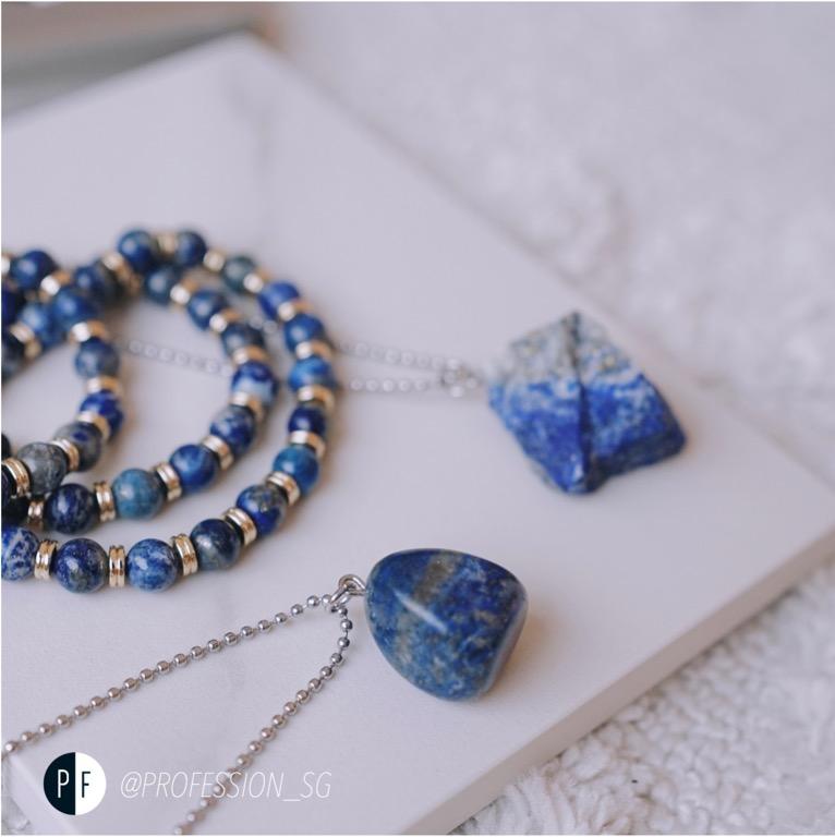 Mens lapis lazuli necklace on sale