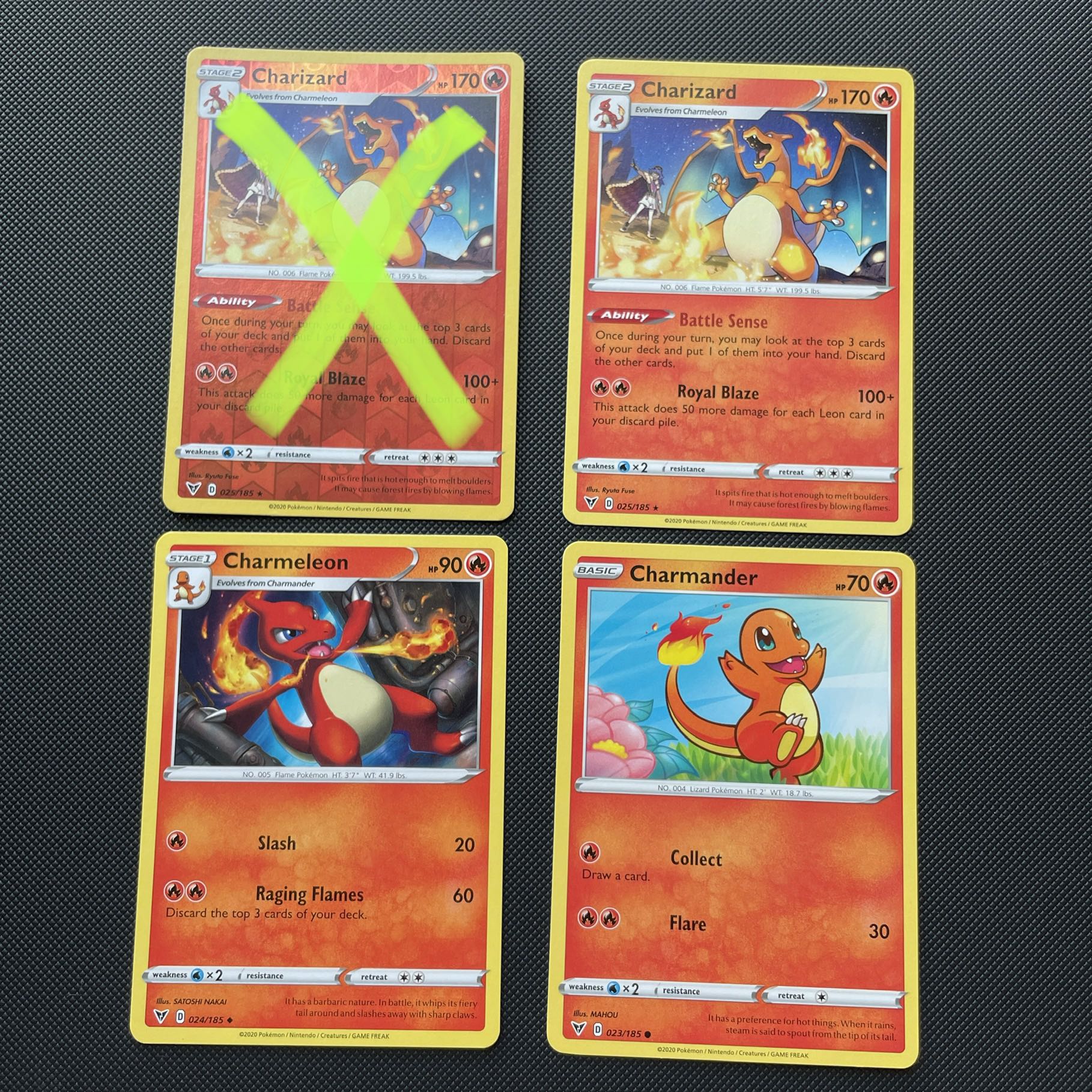 Pokemon TCG Charizard Reverse Holo Rare Charmeleon