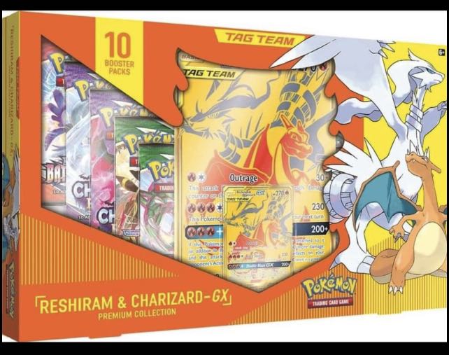 Pokémon Tag Team GX Premium Collection Reshiram and Charizard box