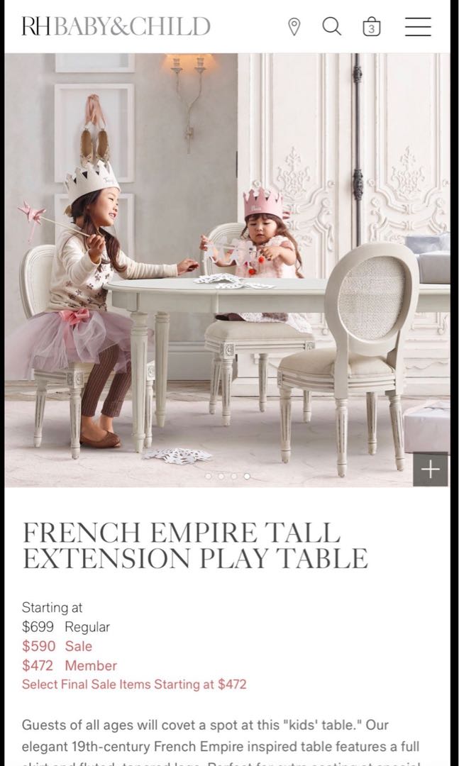 Restoration hardware kids table Must sell
