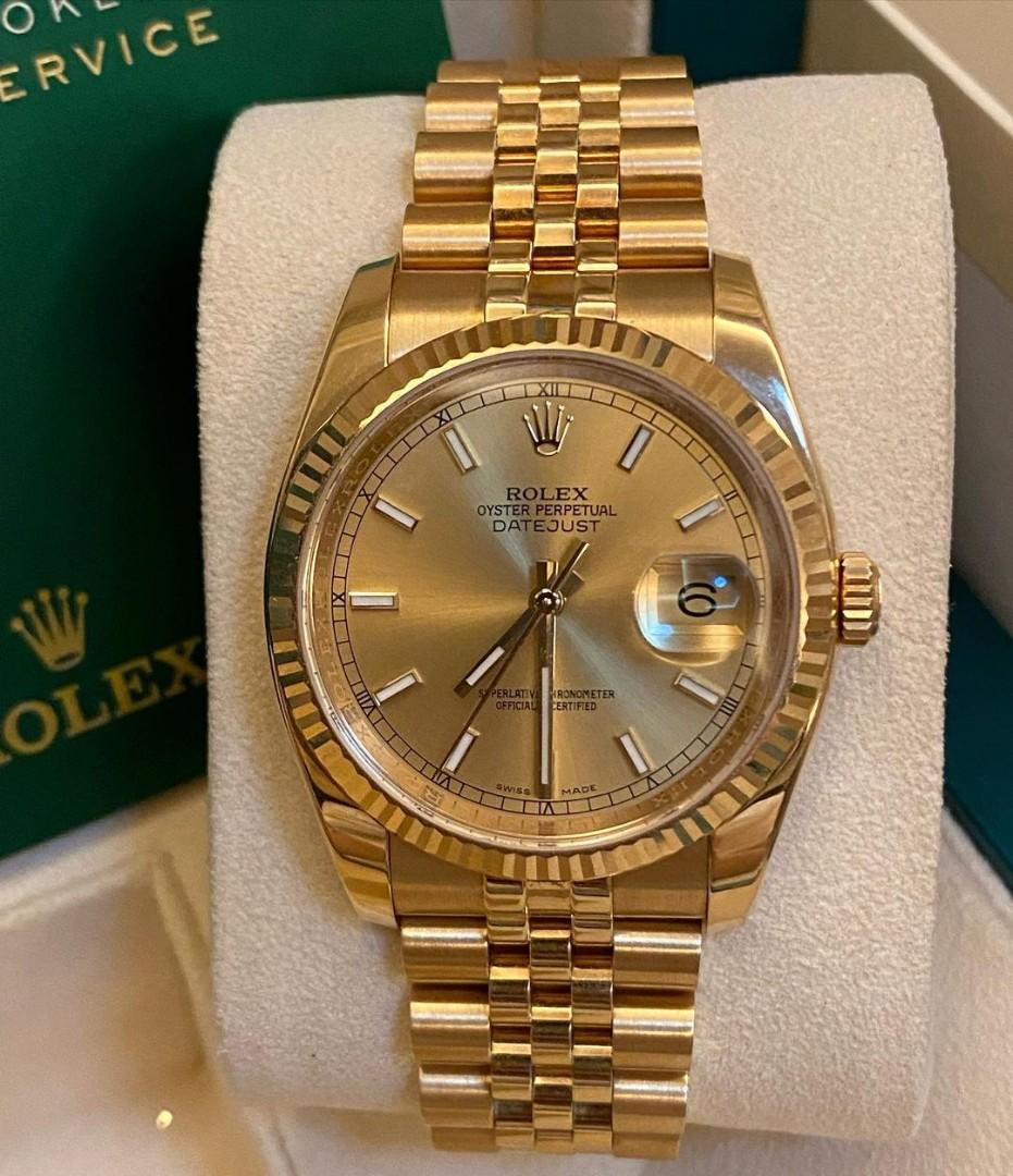 Solid gold datejust deals