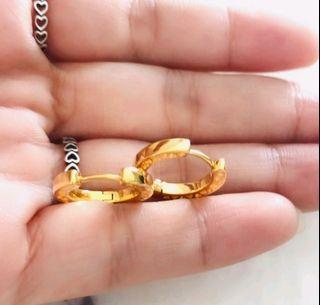 ‼️SALE‼️AUTHENTIC PANDORA SHINE HEARTS EARRING PLATED GOLD HOOPS‼️