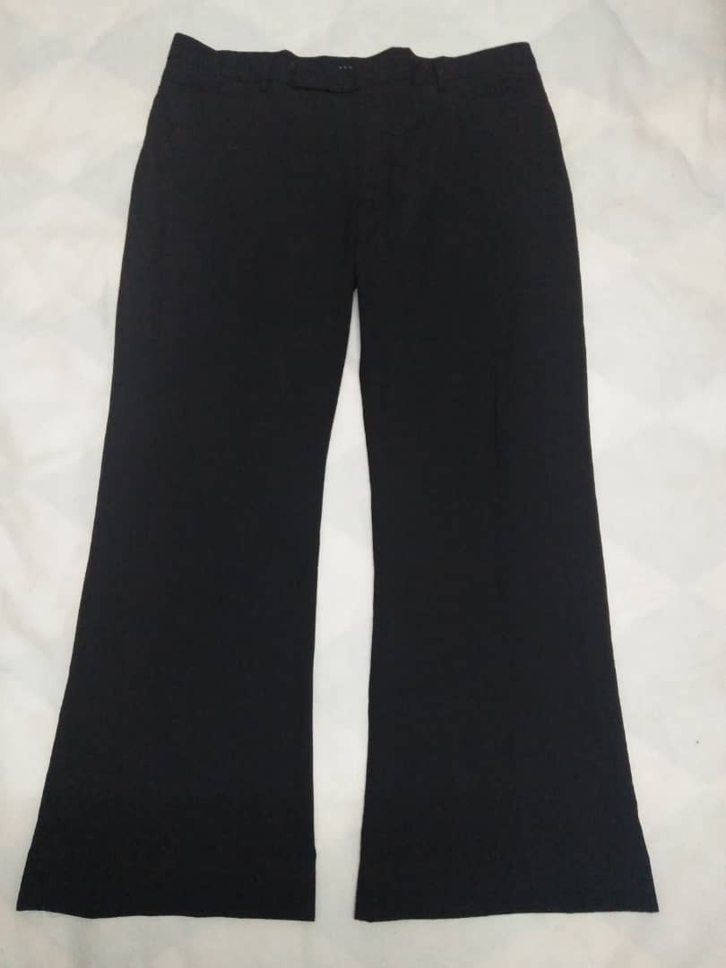 Seluar slack hitam bootcut, Women's 