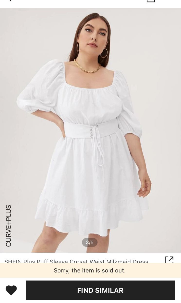 White Plus Size Dresses, SHEIN