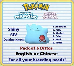 Shiny JP Ditto 6IV with Destiny Knot | Pokemon Brilliant Diamond Shining  Pearl