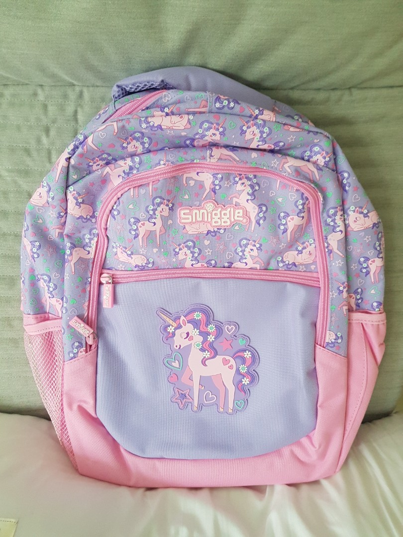 Smiggle purple unicorn bag store