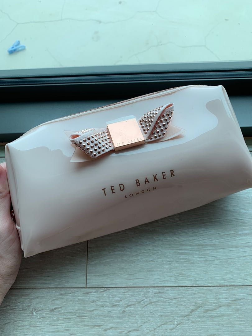 Ted Baker - Authenticated Clutch Bag - Glitter Gold for Women, Very Good Condition