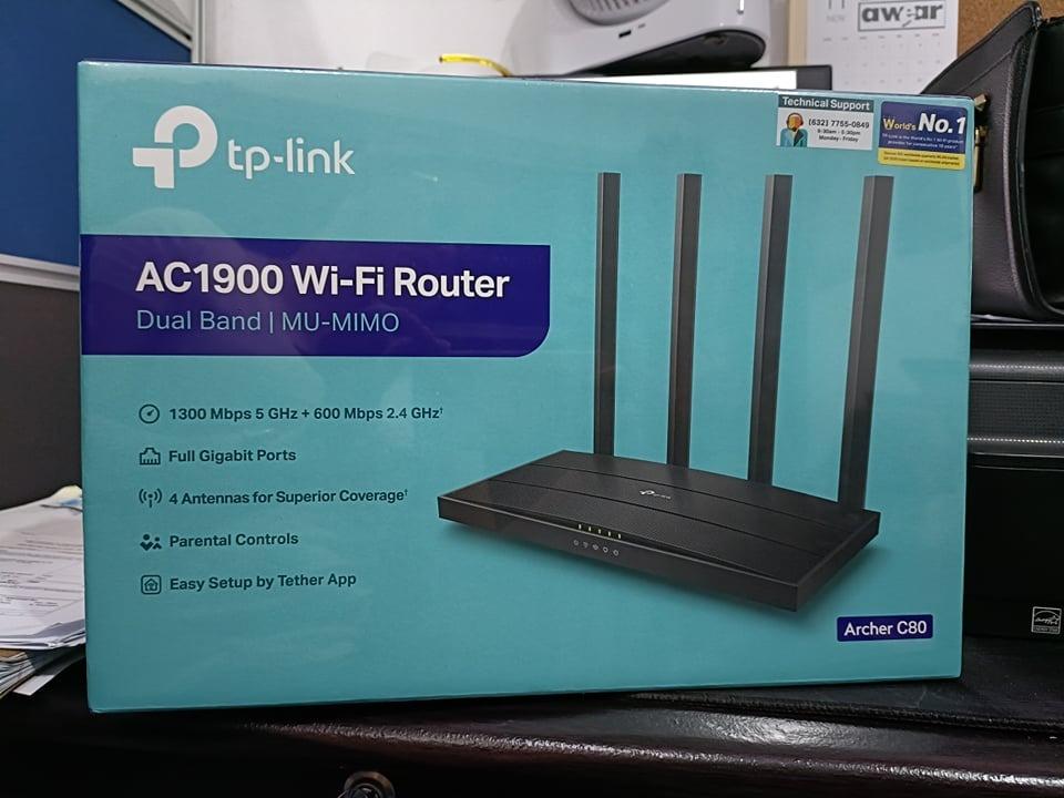 TPLINK Archer C80 AC1900 Wireless MUMIMO WiFi Router, Computers