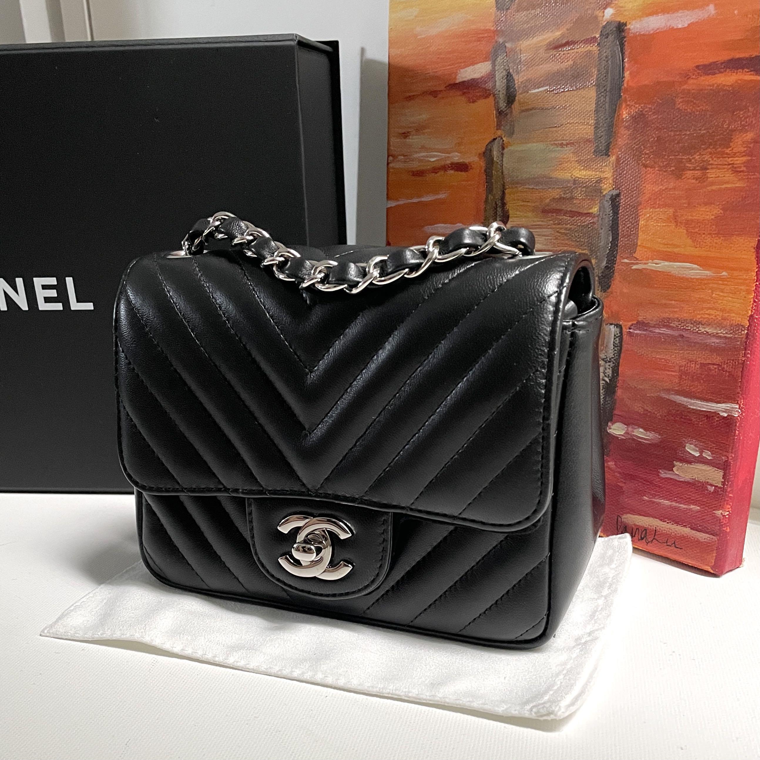 SALE* Unused Chanel Mini Square Chevron 21C, Luxury, Bags