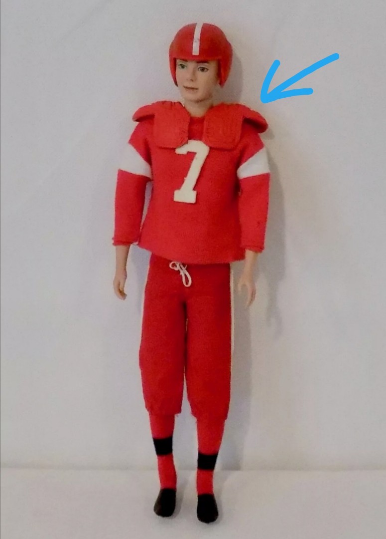 American football barbie clearance