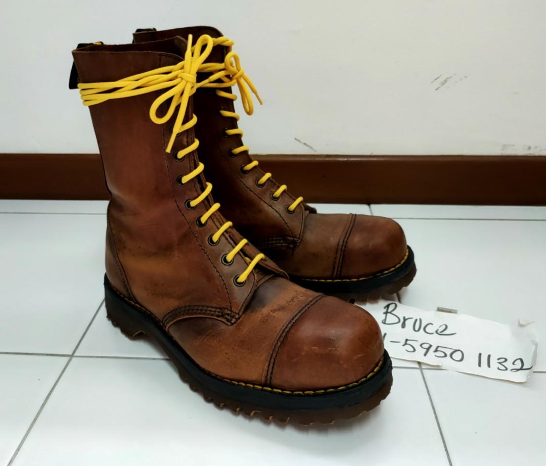 Vintage Dr Martens Crazy Boom crazy horse steeltoe stitchcap made